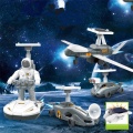 Solar Toys hot 4 in 1 Robot Children Science Education Toy space exploration fleet