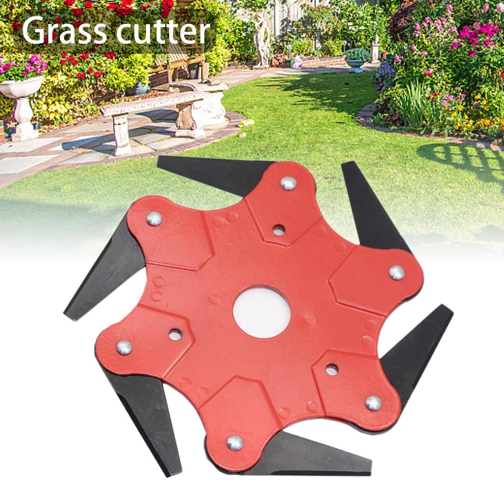 6 Blades Grass Trimmer Head 65Mn Brush Cutter Weed Brush Cutting Head Easy Cutting Garden Power Tool Accessories for Lawn Mower