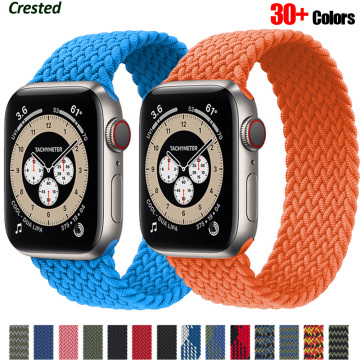 Braided Solo Loop For Apple watch band 44mm 40mm 38mm 42mm FABRIC Nylon Elastic belt bracelet iWatch series 3 4 5 se 6 strap