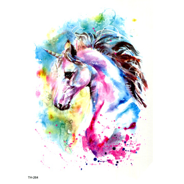 Unicorn Waterproof Temporary Tattoo Sticker Tatuagem Beauty Animals Tatoo Kids body Art Stickers Horse Henna Tattoos Stickers