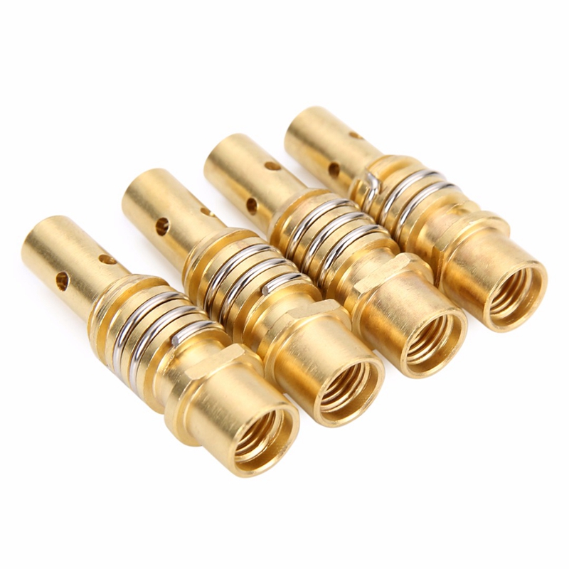 11Pcs/Set Mig Welding Nozzle Welder Torch Nozzles Gold Tip Holder Contact Tips 0.040 Inch Gas Diffuser Set For Torches