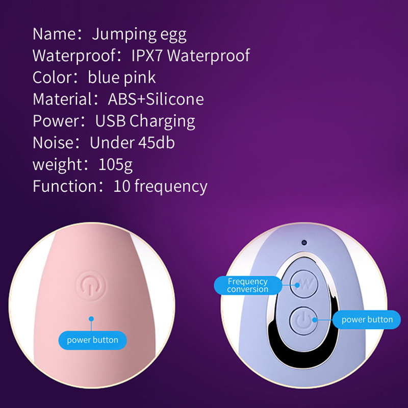 Wireless Remote Jumpping Egg Vibrator Portable Clitoral Stimulator Invisible Vibrating Egg G-Spot Masturbator Sex Toy for Women