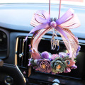 Fashion New Car Pendant DIY Handmade Rose Car Hanging Decoration Deer Car Interior Ornaments Garland Ms gift Automotive Products