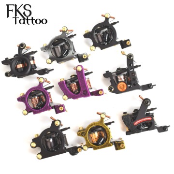 2pcs Tattoo Machine Coil Iron Frame Tatoo Machine 1pc Liner Machine Tattoo+1pc Shader Tattoo Gun 10 Wrap Tatto Machine