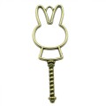 WYSIWYG 10pcs Charms Bunny Metal Frame Pendant Antique Silver Color Antique Bronze Color 64x23mm Metal Alloy Jewelry Accessories