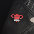 cuterus Enamel pin Women female uterus womb Brooches Gift Feminism icons Pin Badge Button Lapel pin for Clothing cap bag