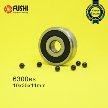 6300 Hybrid Ceramic Bearing 10*35*11 mm ABEC-1 ( 1 PC) Industry Motor Spindle 6300HC Hybrids Si3N4 Ball Bearings 3NC 6300RS