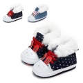 Winter Fur Warm Baby Girls First Walkers for Newborn Soft Sole Non-Slip Infant Cartoon Cotton Shoes Sneakers