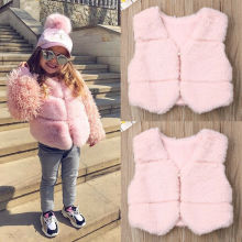 Girls Kids Winter Warm Faux Fur Vest Waistcoat Baby Girl Fashion Coat Outwear Jacket For Kid Girl 6M-3Y