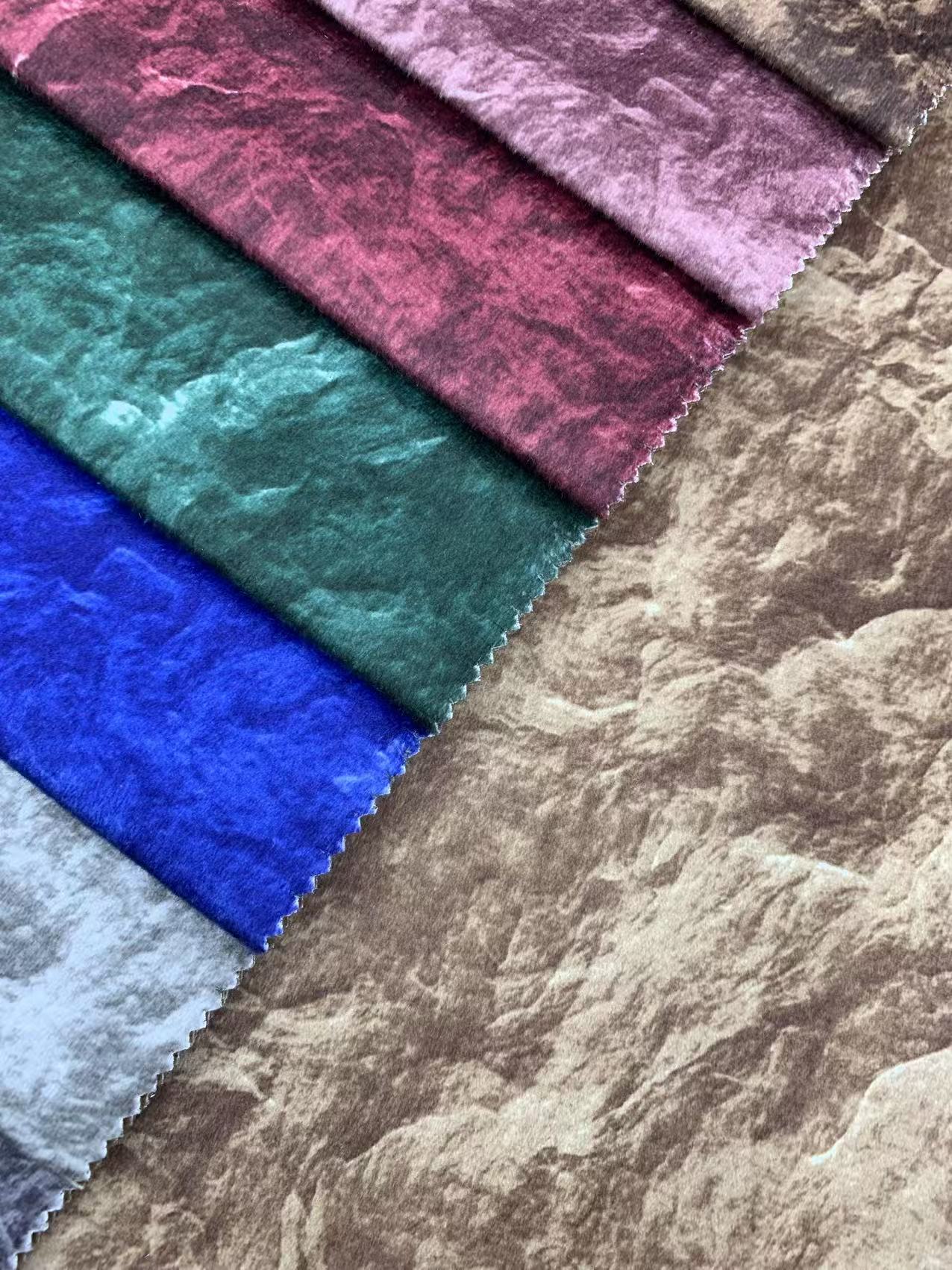 Luxury Stone Texture Holland Velvet Fabric for Sofa