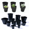 100PCS Garden Black Plastic Grow Pot Nutrition Bowl Seedling Cup Balcony Garden Planter Home Decor Seedling Flowerpot