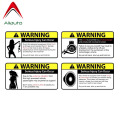 Aliauto 4 X Cartoon Funny Warning Car Sticker Reflective PVC Decals for Mazda 2 3 5 Cx-3 Cx-5 Cx-7 Mx5 Mx7 Angkesaila ,9x4.5cm