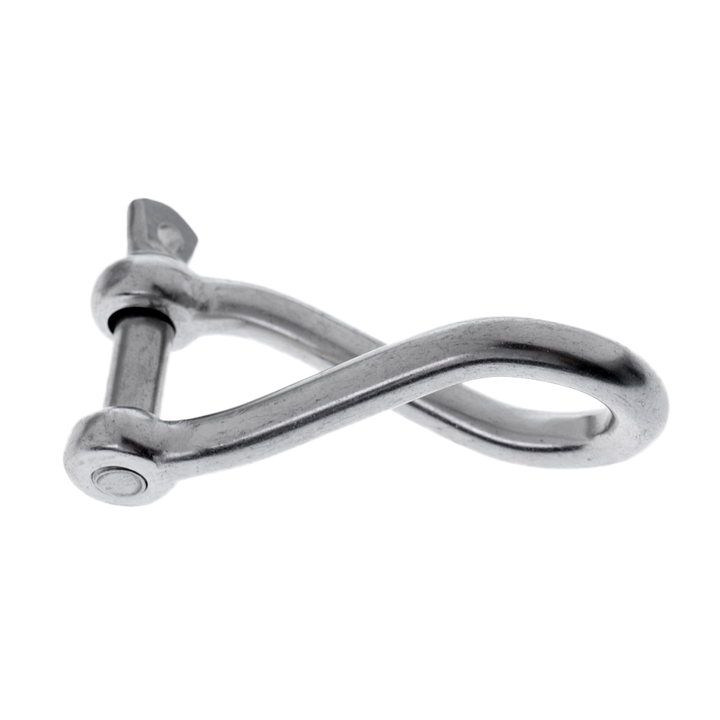 1 Pcs 8mm Yacht Boat Twisted Anchor Shackle Corrosion Resistance 316 Stainless Steel