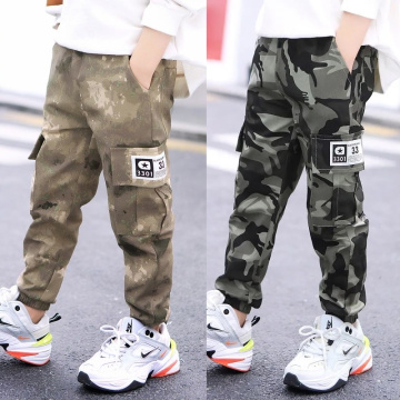 EACHIN Baby Boys Pants Spring Children Sport Camouflage Cargo Pants Elastic Waist Teens Boys Trousers Children Streetwear Pants