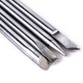 4pcs Silver Copper Soldering Tips Replaceable Soldering Iron Tips Head 4.4mm Diameter 65mm Length For 40W Solder Irons