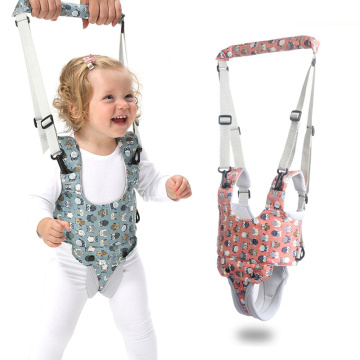 Cartoon Print Baby Walker Harness Walking Assistant Owl PatternToddler Multi-functional Walk Learning Belt Removable Crotch