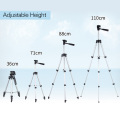 50/110/130/150cm Lightweight phone Tripod Adjustable Height Three Sections 1/4 Inches Screw Smartphone Photography Video DSLR