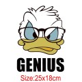 25x18cm Cartoon Duck Iron on Patches For DIY Heat Transfer Clothes T-shirt Thermal transfer stickers Decoration Printing