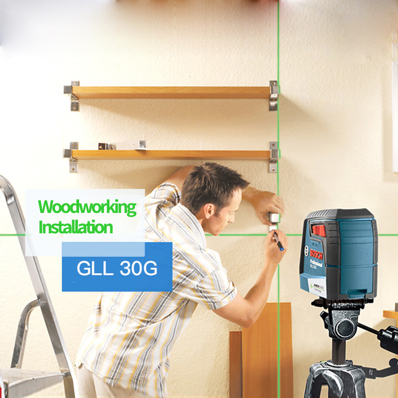 Bosch GLL30G Laser Level High Precision Green Light Two-Line Horizontal And Vertical Laser Level