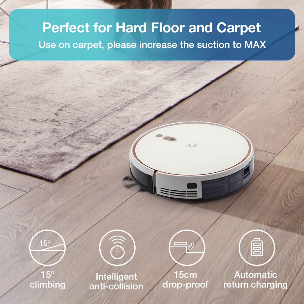 yeedi k700 Robot Vacuum Cleaner with Vslam Navigation Mopping Sweeping 2in1 2000Pa Powerful for Hard Floor Carpet Home Cleaning