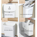 Kitchen Wall Mounted Rolling Cover Type Trash Can Paper Basket Bin Toilet Living Room Hanging Creative Storage Waste Poubelle