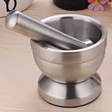 Stainless Steel Mortar Pestle Garlic Pounder Spice Mill Pharmacy Herbs Bowl Crusher Herbs Bowl Mill Grinder Kitchen Tool