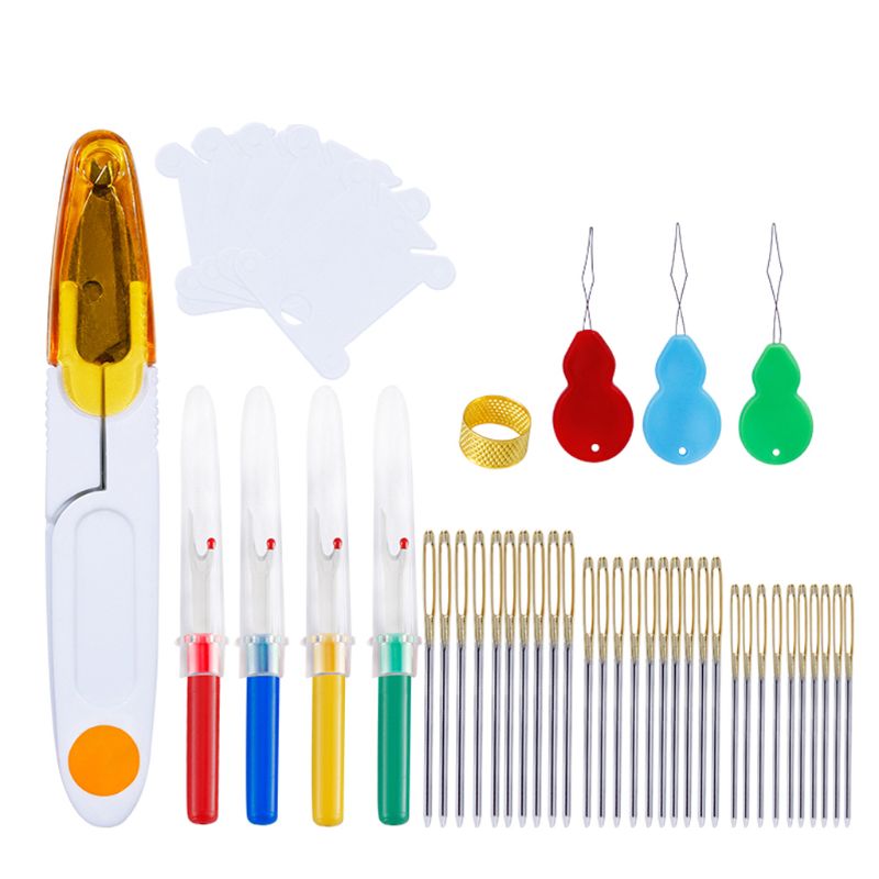 Hand Needles With Seam Ripper Yarn Scissor Thimble Sewing Tools Set Accessories For Embroidery Quilting DIY Art Craft