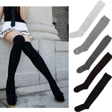 1Pair Fashion Girl Student Socks Stretch Lace Bow Thigh High Socks Sexy Stockings Women Over Knee Womens Female Long Knee Sock