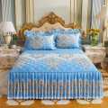 3 Pcs Winter Thicken Quilted Quality Bed Skirt Spread Queen King Size Home Decoration Bedding Set