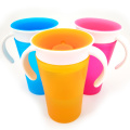 360 Degrees Can Be Rotated Baby Learning Drinking Cup With Double Handle Flip lid Leakproof Magic Infants Cups Have Cup Cover