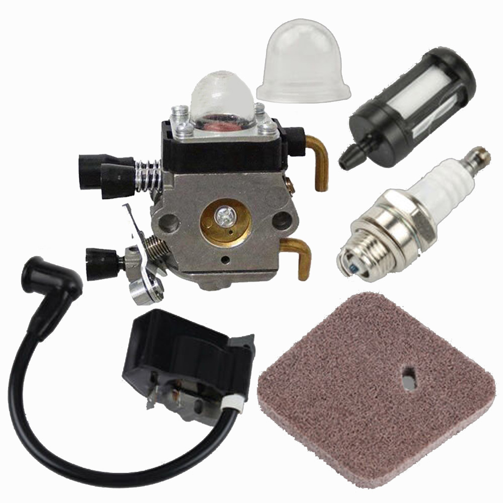 Carburetor Air Filter For Stihl FS55 FS38 FS45 FS46 KM55 FC55 HS45 Trimmer Ignition Coil