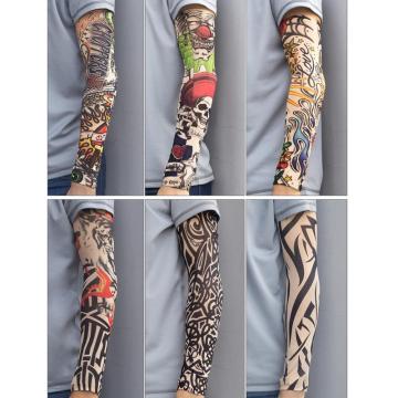 1pc Sport Sun UV Protective Cuff Cycling Arm Sleeves Basketball Arm Warmer New Imitation Tattoo Arm Sleeve UV Protective Cuff