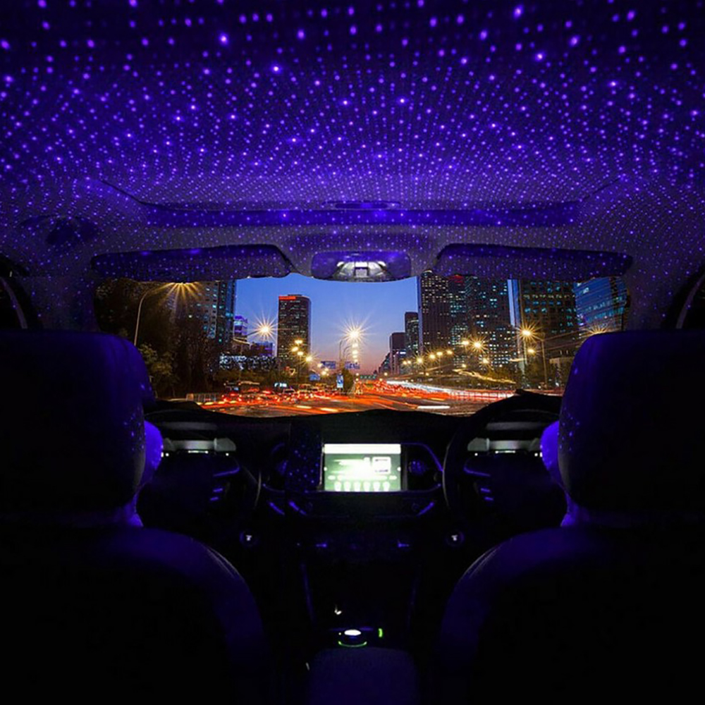 Mini LED Car Roof Star Night Light Projector Atmosphere Galaxy Lamp USB Decorative Lamp Adjustable Car Interior Decor Light