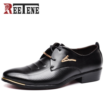 REETENE Hot Sale Men Dress Shoes Soft Pointed Toe Classic Fashion Business Oxford Shoes For Men Loafers New Men Leather Shoes