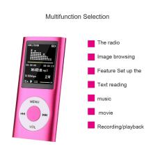 5 Color Optional 4TH 1.8"LCD MP4 Player Video Radio Support SD Card Built-in Rechargeable Battery Portable Dropship Freeshipping