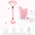 Face Massager Lifting Tool Rose Quartz Natural Jade Roller Slimming Facial Massage Roller Stone Skin Massage Beauty Care Set