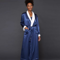 luxury reversible spa silk velour women bathrobe