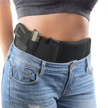 Tactical Belly Gun Holster Invisible Belt Bag Concealed Carry Elastic Girdle Waist Pistol Case for Glock Phone Hunting Magazine