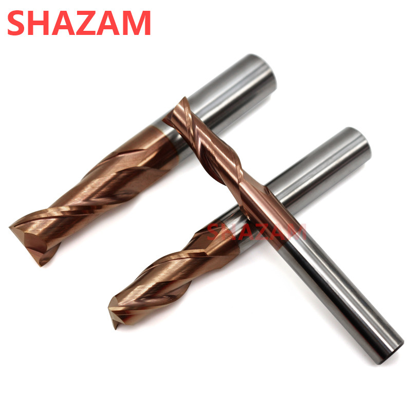 Milling Cutter HRC55 Alloy Coating Tungsten Steel Tool 2 Blade Endmills Wholesale Top Hardness Milling Machine Cutters For Metal
