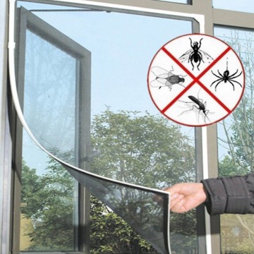 Insect Window Net Insect Fly Bug Mosquito Door Window Net Mesh Screen Curtain Protector Black Window Screen Divider Seperate