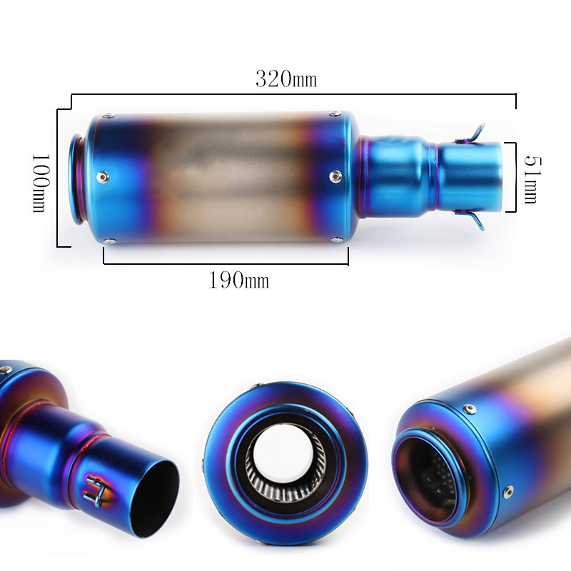 Universal 36-51MM For Motorcycle Ak exhaust Modified Scooter GY6 Dirt Bike Motorcycle Steel Exhaust Pipe for Honda cbr600 cb650f