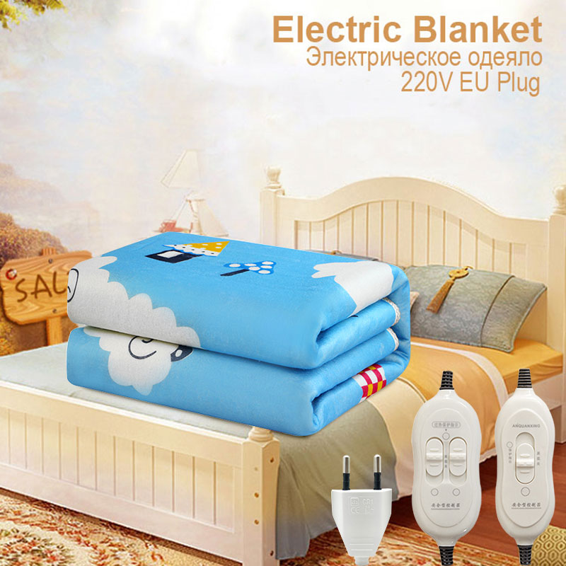 Electric Heating Blanket Automatic Thermostat Double Body Warmer Bed Mattress Electric Heated Carpets Mat Heater 220V EU Plug