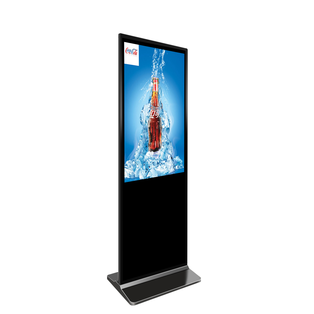 55 inch indoor movable floor standing digital signage displays and Advertising Players hd tft LCD smart touch screen