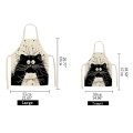 Cute Cartoon Cat Print Kitchen Apron Cotton Linen Easy Clean 10 Styles S/L Sizes