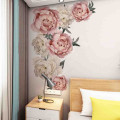 Home easy to paste non-toxic peony flower pattern creative wall stickers girls children room decoration wall stickers H0507