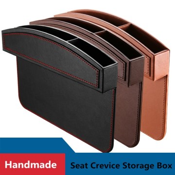 Leather Car Seat Gap Pockets Universal Size Auto Middle Crevice Storage Box Mobile Phone Organizers Console Filler Side Bag