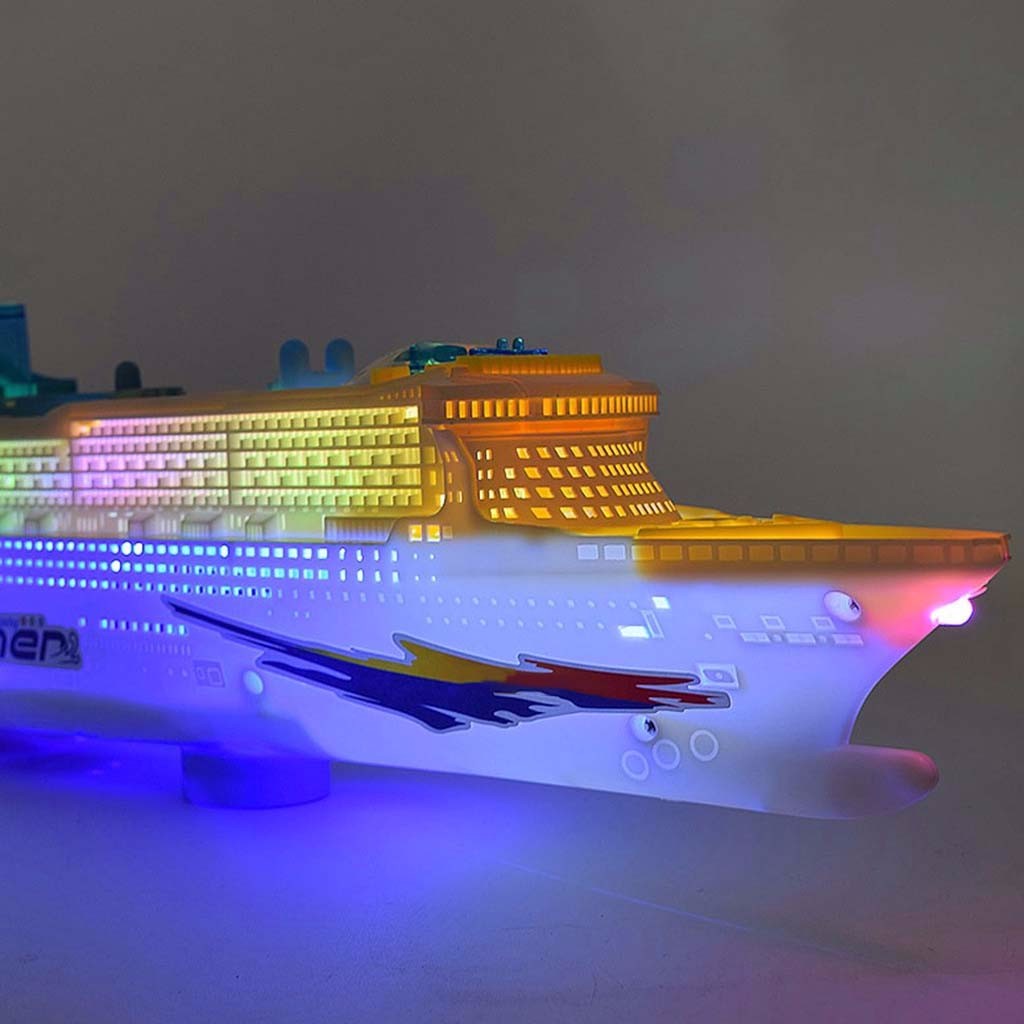 Traffic Cruise Ship Model With Music Kids Halloween Toys Gift Electric Flashing Led Light Ocean Liner Ship Boat Toys For Boy Jy6