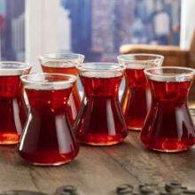 Turkish teacup set black tea Modern 6 pcs 125ml best cup coffee home Cafe anadolu Vibes