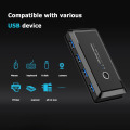 Switch USB 3.0 Switch Selector 2 Port PCs Sharing 4 Devices USB 2.0 for Keyboard Mouse Scanner Printer Kvm Switch Hub
