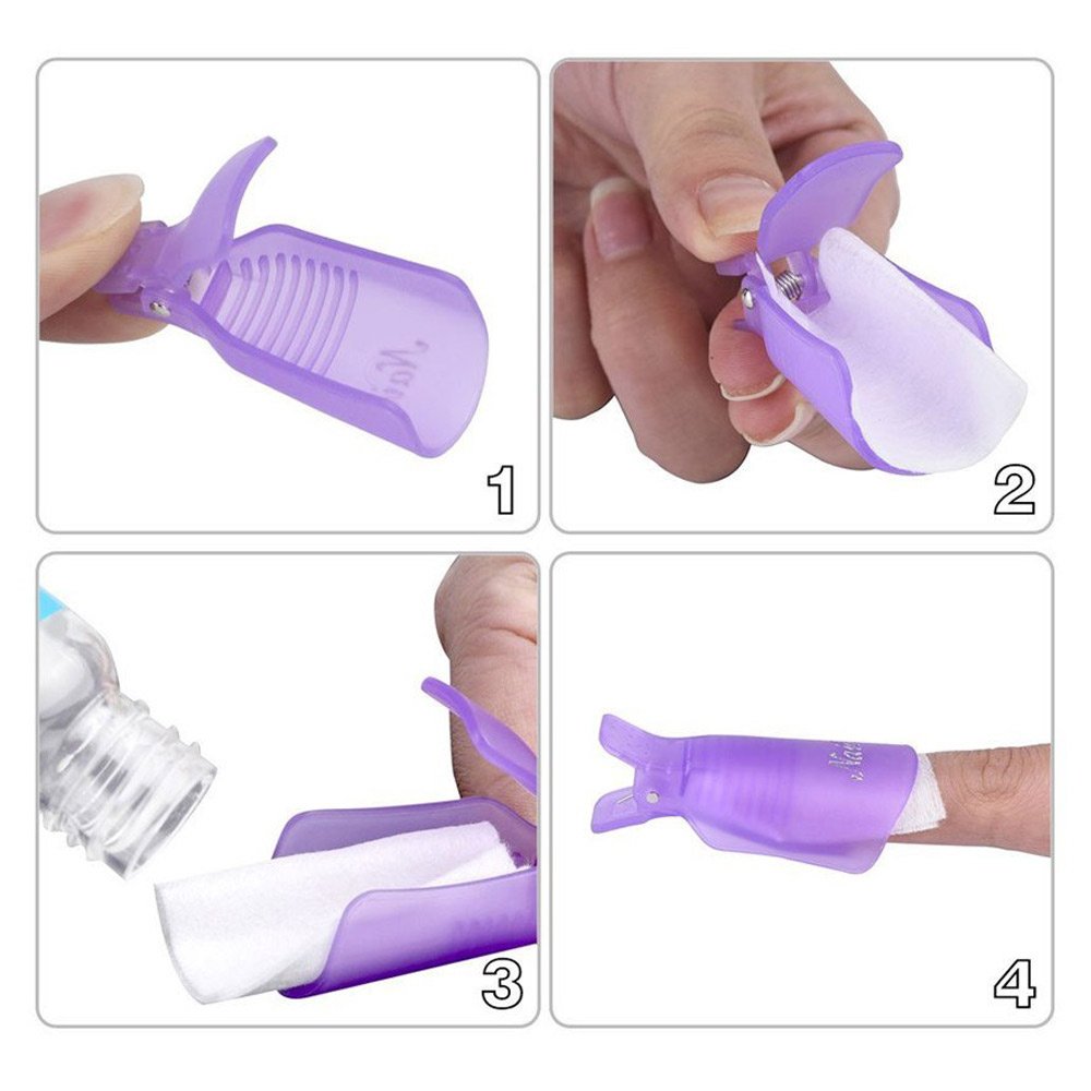 20Pcs Plastic Nail Soak Off Clips Gel Polish Remover Wraps Cleaner Nail Degreaser Tips Gel Remover Fingers Toes Nails Art Tools